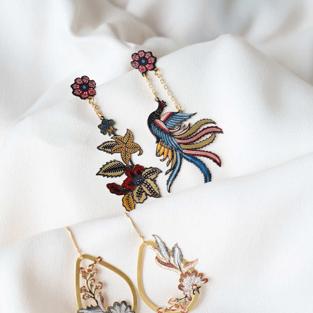 Rainbow Lapis Mismatched Earrings