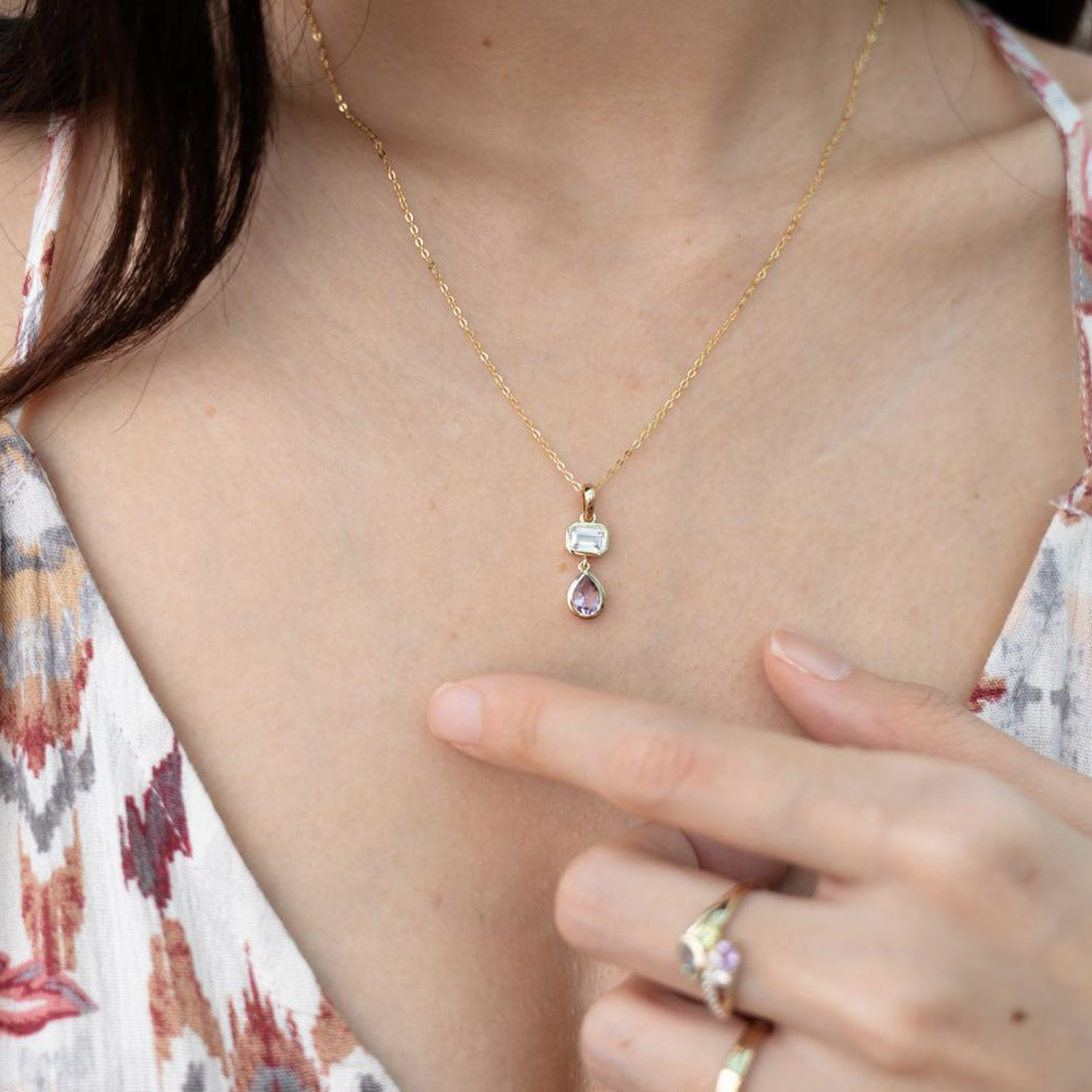 Lavender Light Necklace