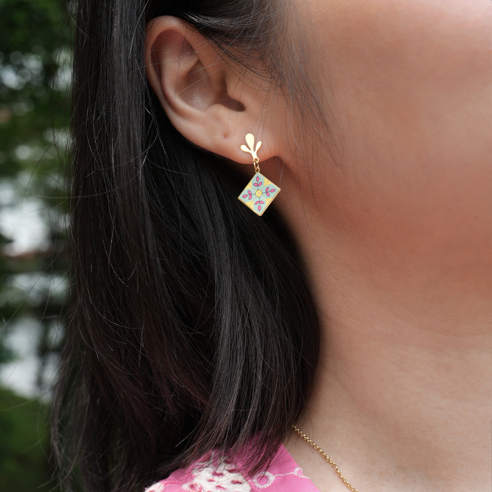 Peranakan Tile Earrings