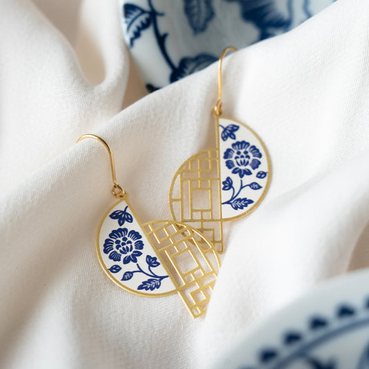 Half Moon Porcelain Earrings