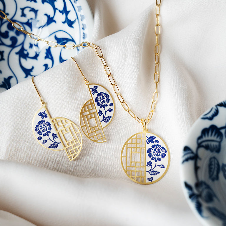 Half Moon Porcelain Earrings
