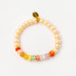 freshwater pearl stretch bracelet with gemstones