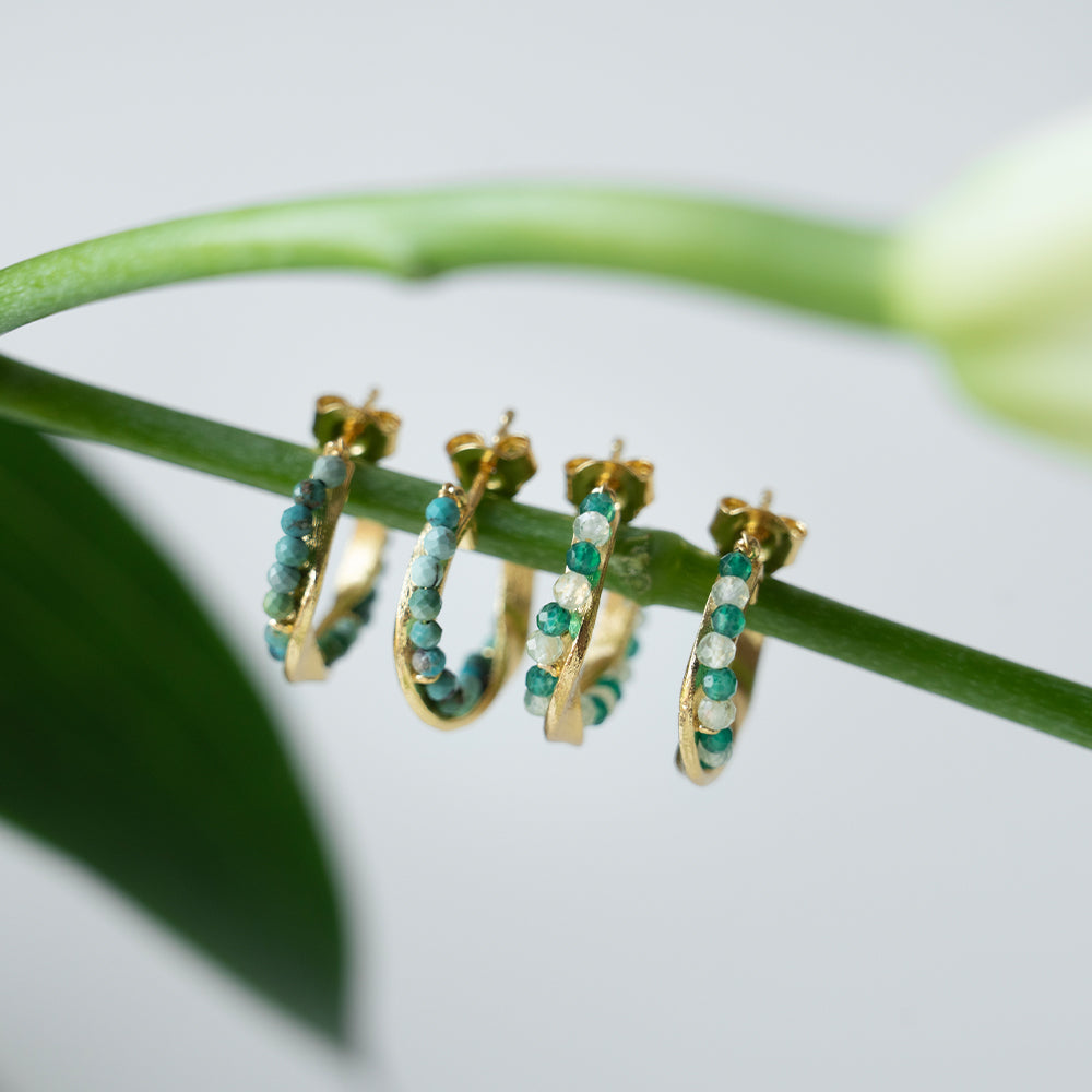 Accent Gem Hoops