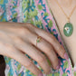 Ginkgo Peridot & Diamond Ring