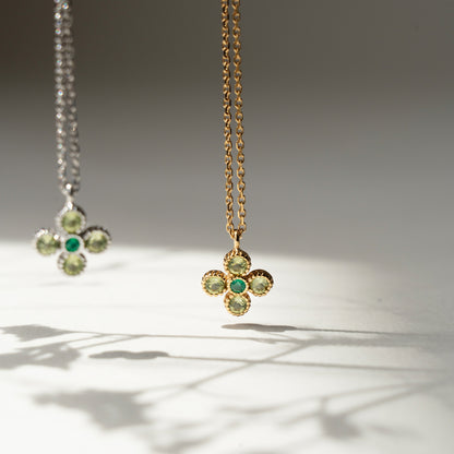 Gem Bloom Necklace with Peridot