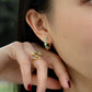 Accent Gem Hoops