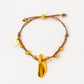handbraided bracelet with gold accents