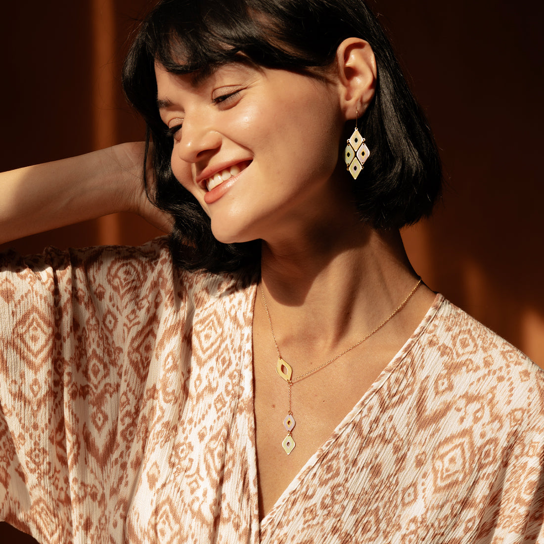 Diamond Ikat Necklace