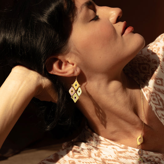 Diamond Ikat Earrings