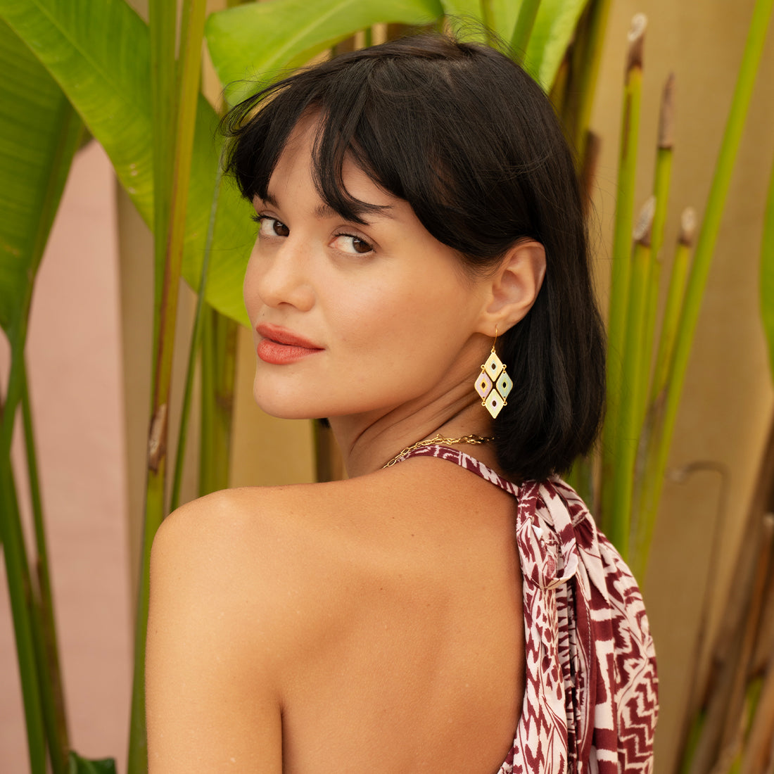 Diamond Ikat Earrings