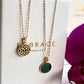 (PRE-ORDER) Yasmin Jade Flower 18k Gold Pendant