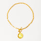 link chain medallion coin necklace