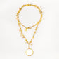 Velatti Freshwater Long Link Necklace with Mother of Pearl