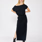 Lovestitch Off Shoulder Slit Maxi Dress
