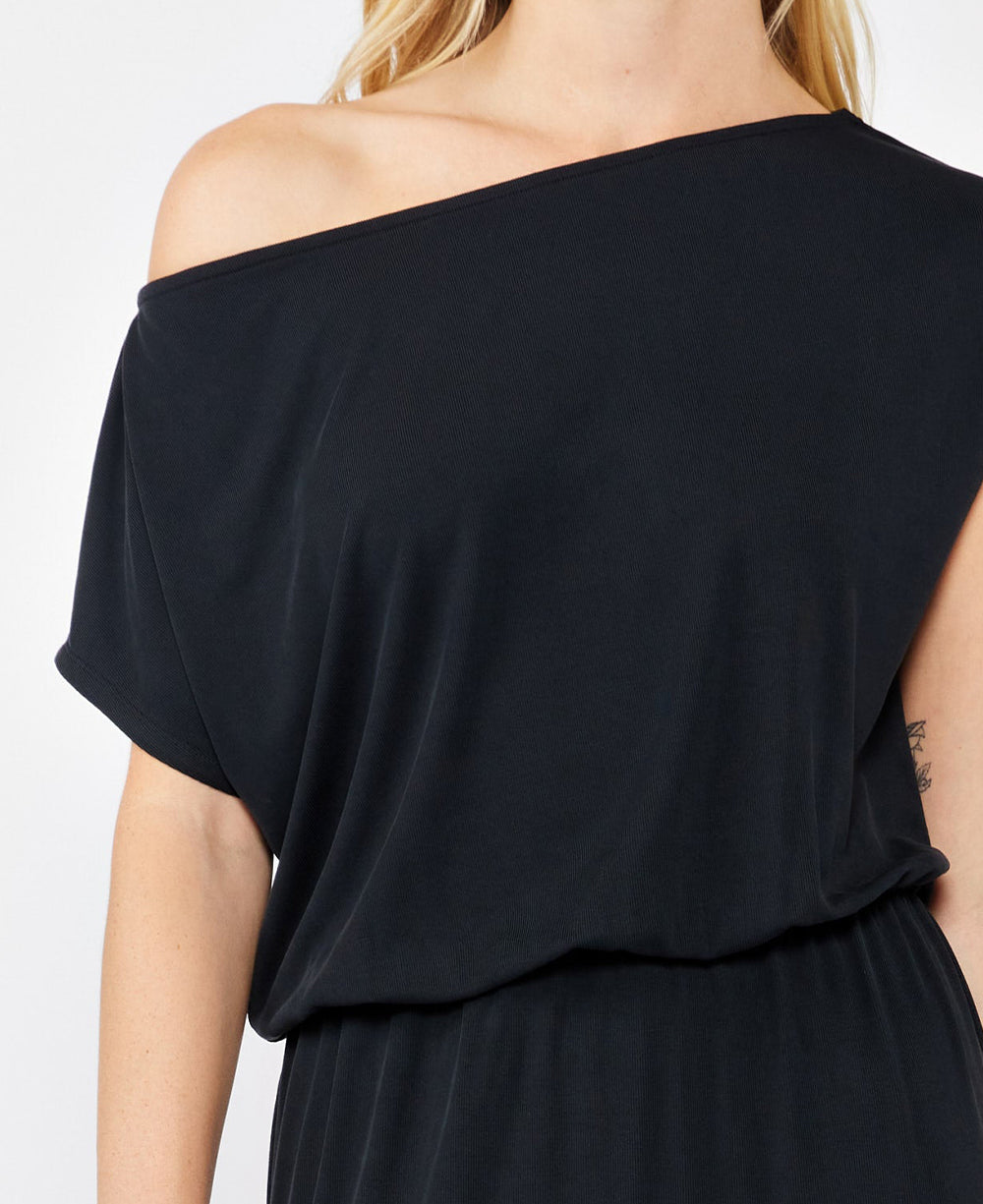Lovestitch Off Shoulder Slit Maxi Dress