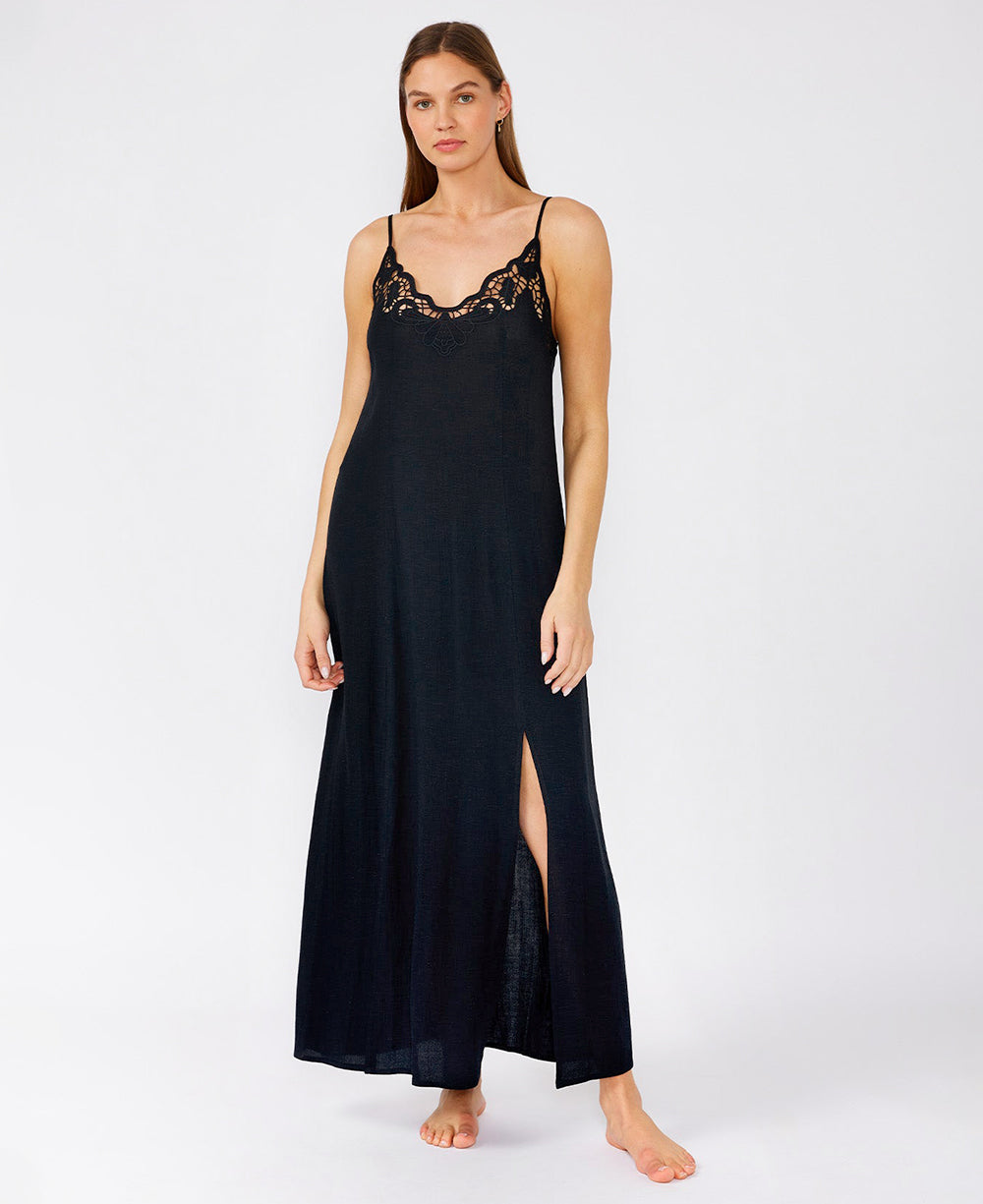 Lovestitch Battenburg Lace Trim Maxi Dress