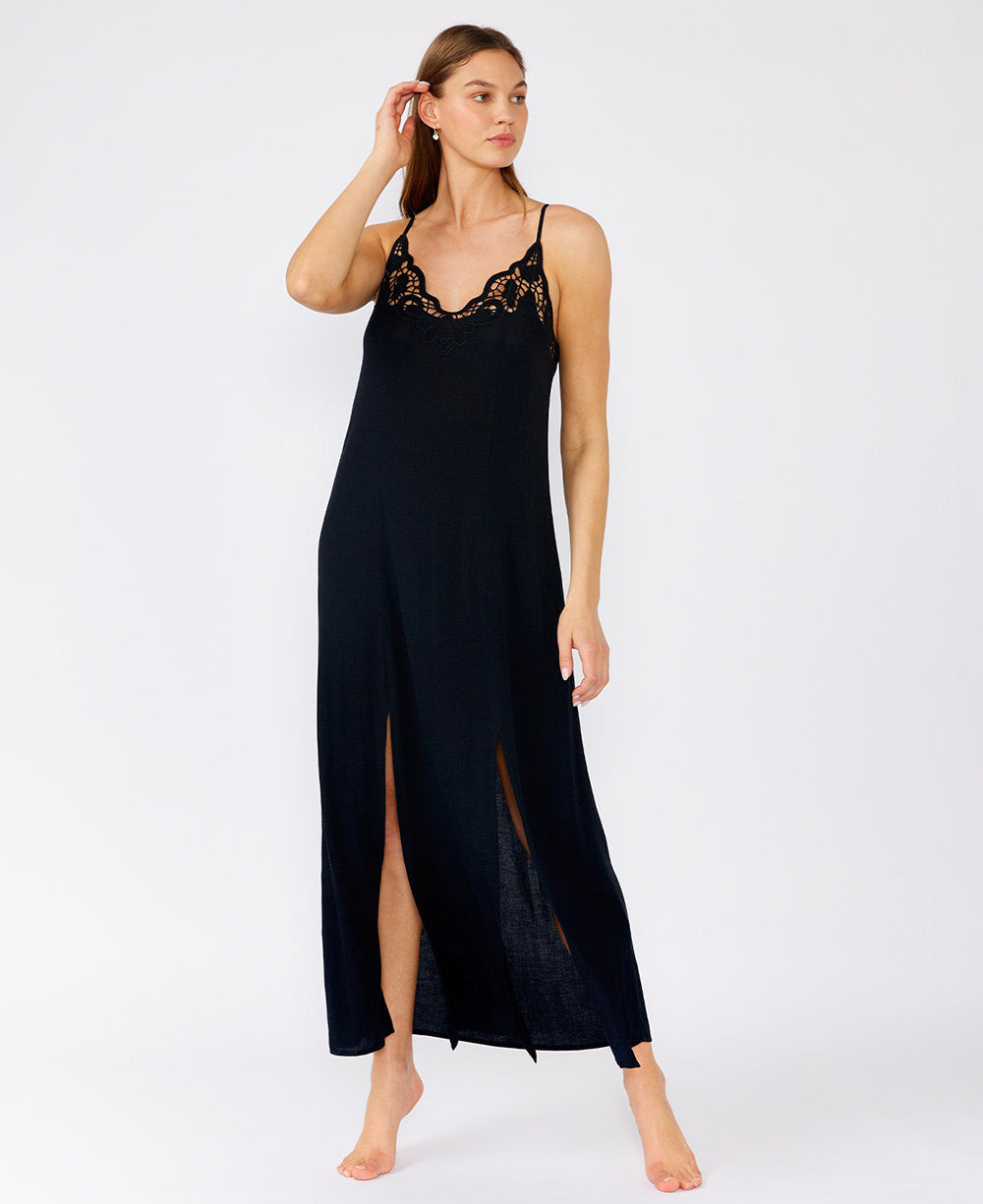 Lovestitch Battenburg Lace Trim Maxi Dress