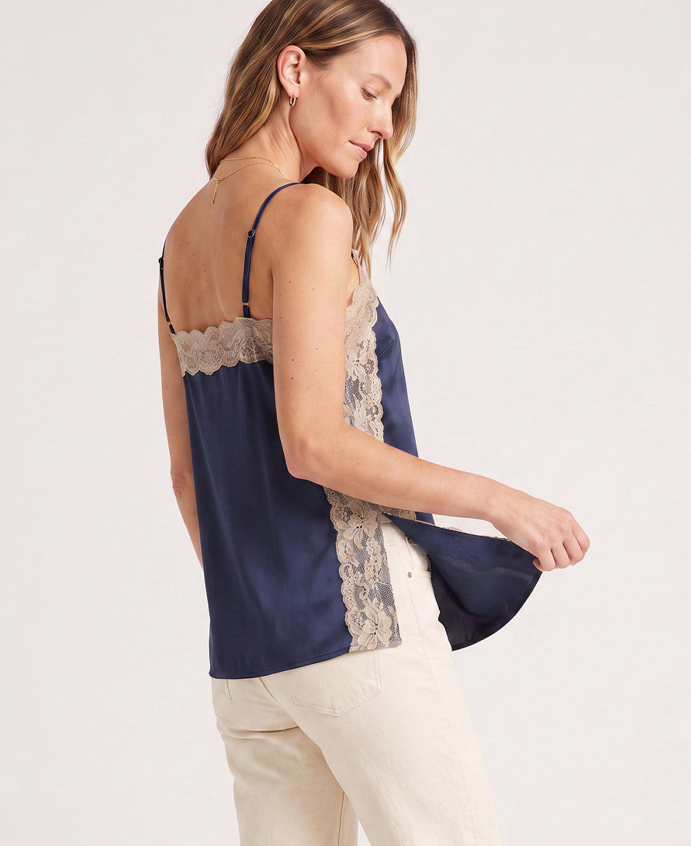 Lovestitch V-Neck Lace Side Slit Cami