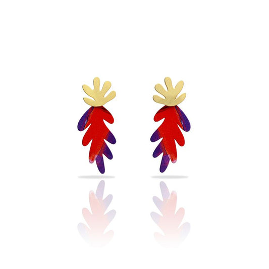 RAS Lucia Gold + Colour Small Earrings