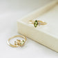 Peridot & Diamond Marquise Ring