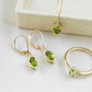 Peridot & Diamonds Marquise Earrings