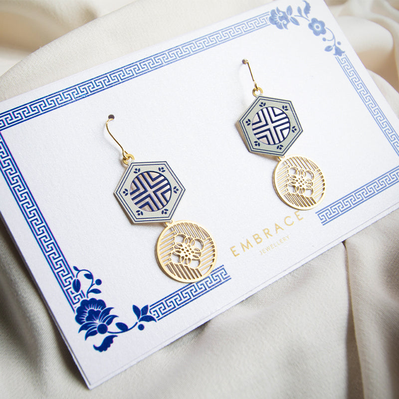 Medallion Drop Earrings