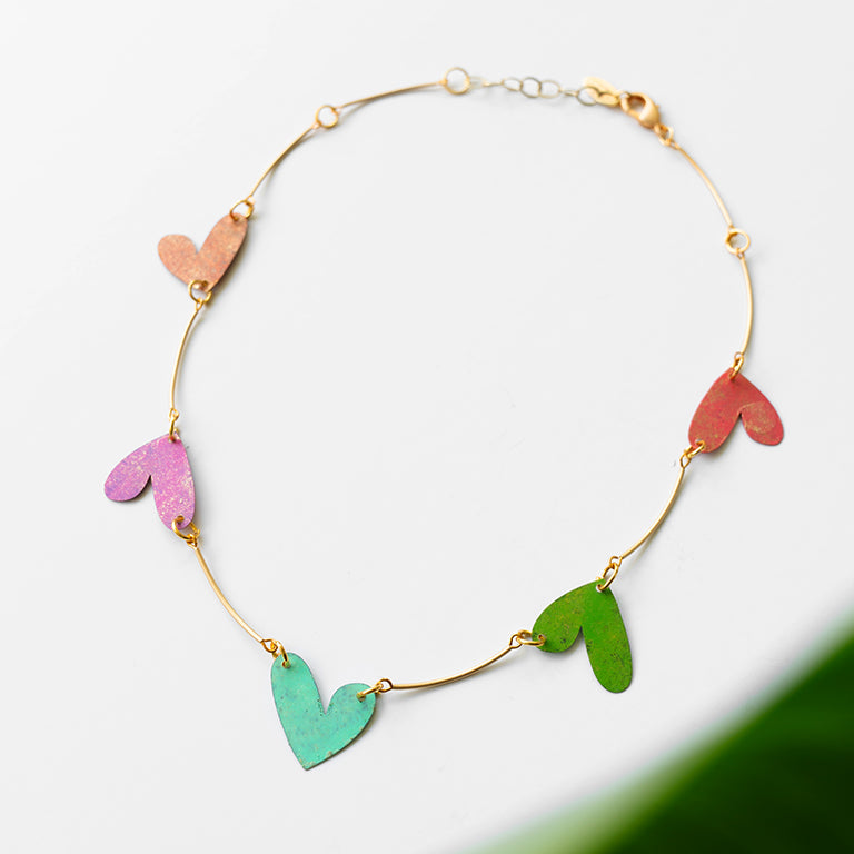 Mismatched Hearts Necklace