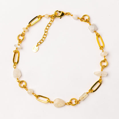 Velatti Linea Link Necklace with Gems