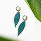 Patina Leaf Hoops