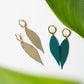 Patina Leaf Hoops