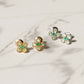 Gem Bloom Studs with Peridot