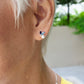 Blue Topaz, Iolite, Akoya Pearl Studs