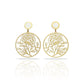 RAS Porcelana Flor All Gold Circle Earrings