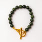 Velatti Green Agate Bracelet with Figure 8 Clasp