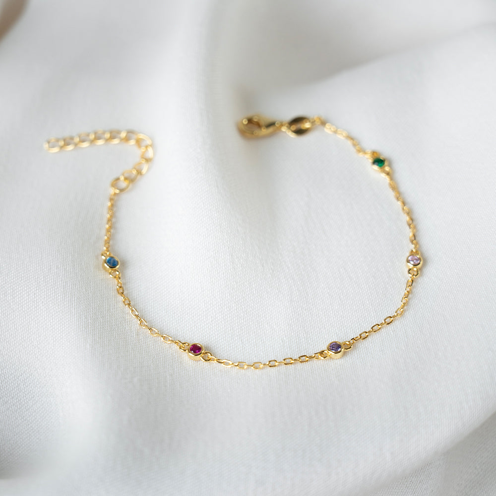 Dainty Summer Rainbow Bracelet