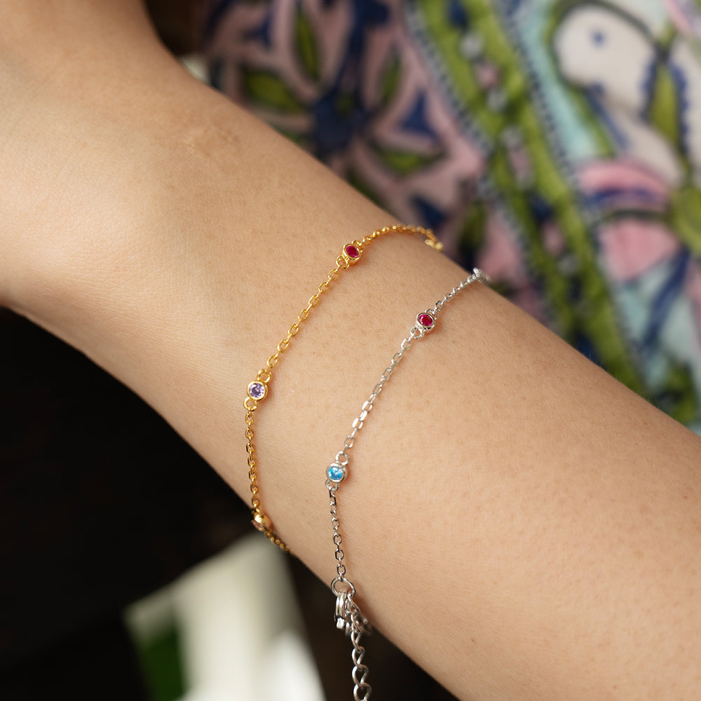 Dainty Summer Rainbow Bracelet