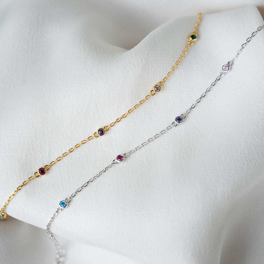 Dainty Summer Rainbow Bracelet