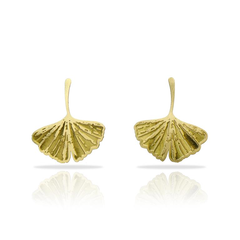 RAS Ginkgo Biloba Engraved Earrings