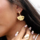 RAS Ginkgo Biloba Engraved Earrings