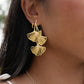 RAS Ginkgo Biloba Engraved XL Earrings