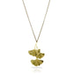 RAS Ginkgo Biloba Engraved Short Pendant Necklace