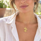 RAS Ginkgo Biloba Engraved Short Pendant Necklace