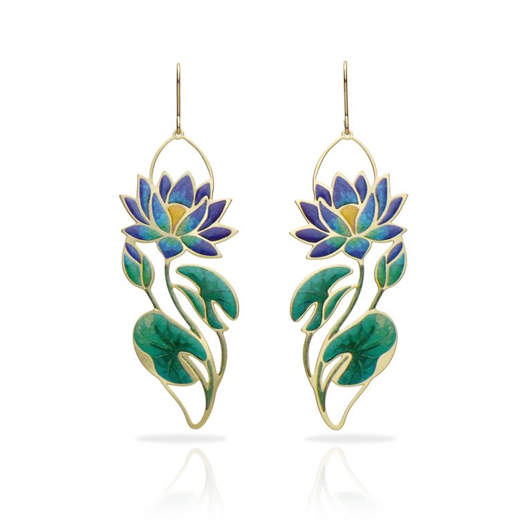 RAS Giverny Blue Loto Earrings