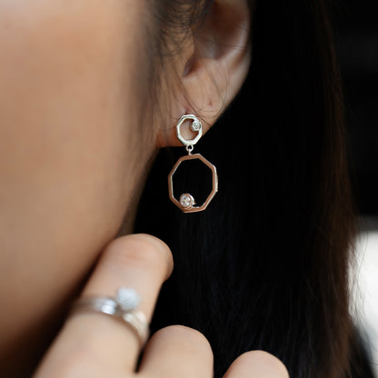 Octagon Drop Earrings