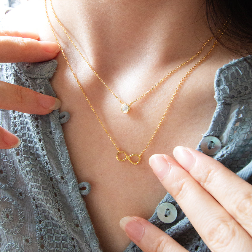 Infinity Heart Interlocked Pendant Necklace Women, Stainless Steel  Statement Jewelry for Best Friend Sister Gift