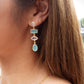 Rose Quartz & Aqua Chalcedony Stack Earrings