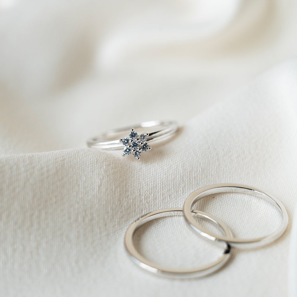 Triple Bloom Stack Ring