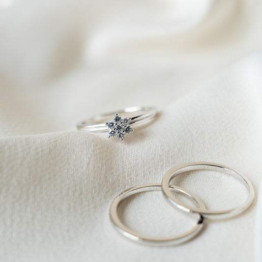 Triple Bloom Stack Ring