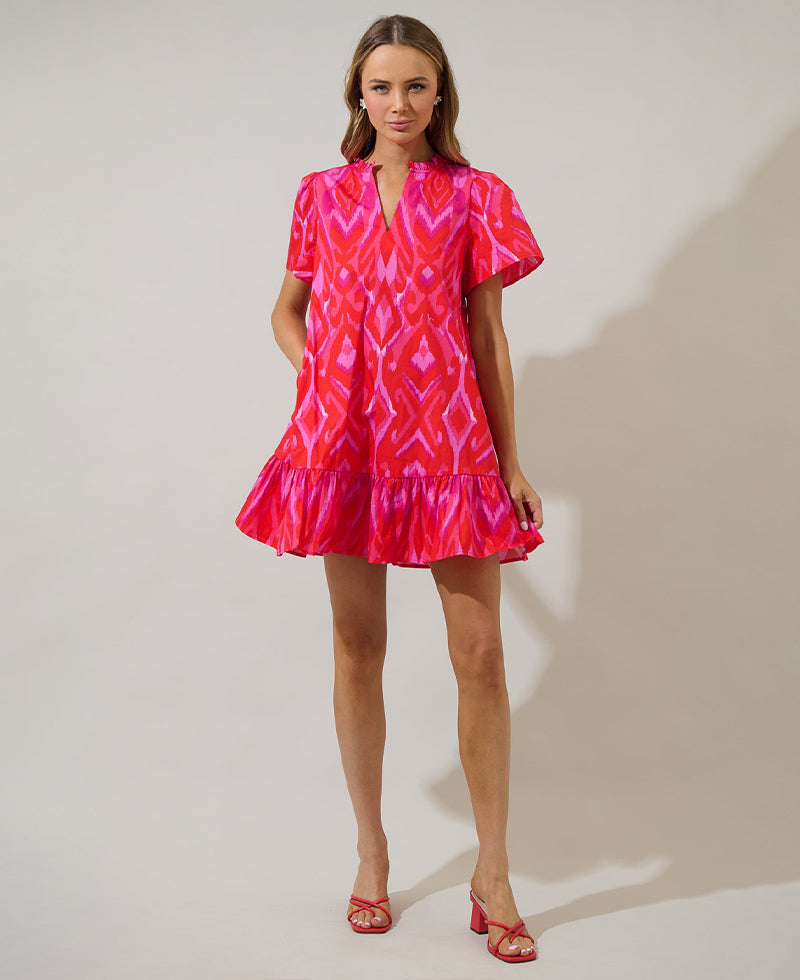 Sugarlips Blevin Ikat Celeste Dress