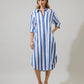 Sugarlips Jordy Striped Shirt Midi Dress